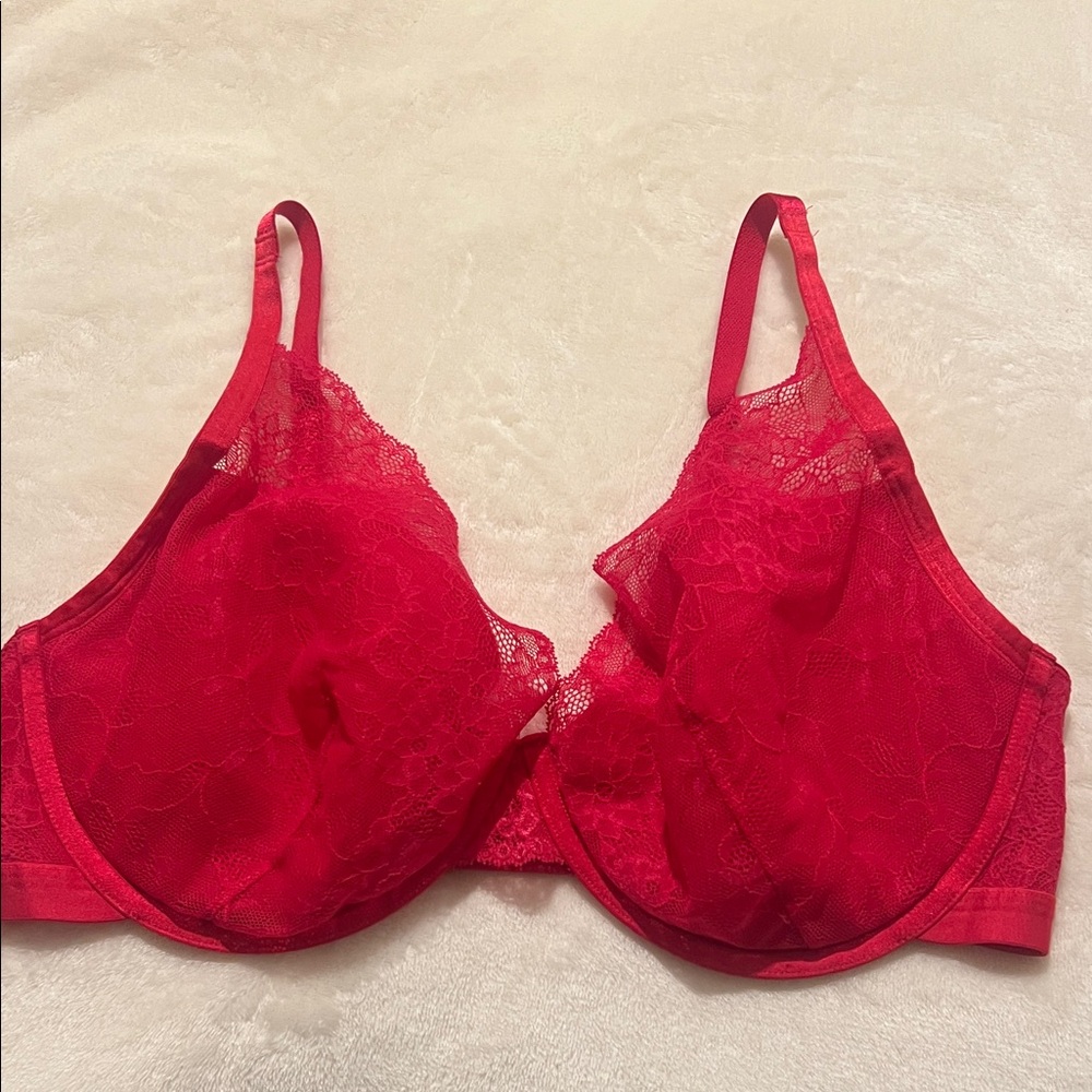 Soma Vibrant Red Lace Bra